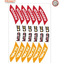 Rebon Moto Design Motosiklet Jant Şeridi Rks Wildcat Uyumlu 2