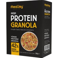 Mealjoy Yüksek Proteinli Granola Kabak Çekirdekli, Yer Fıstıklı, Çilekli 280G