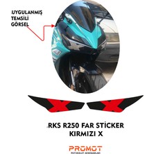 Rebon Moto Design Far Kaplama Rks R250 Uyumlu Kırmızı x 2023/24