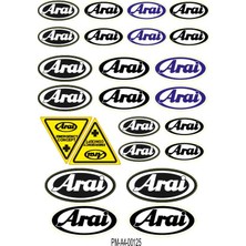 Rebon Moto Design Sticker Seti Sponsor Arai Tasarımlı Grenaj Kaplama 01