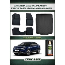 Yek Cars Citroen C4X Elektrikli 2026 Model Karbonlu Kauçuk Paspas Seti ve Bagaj Havuzu