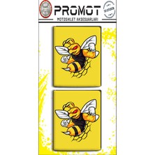 Rebon Moto Design Stıcker Seti Vespa 3D Damla Logo 2 Li 11