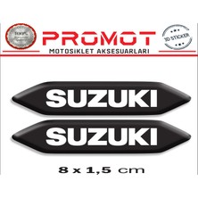 Rebon Moto Design Damla Logo Suzuki Kabartmalı 2'li Sticker 002