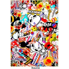 Rebon Moto Design Sticker Seti Hellaflush Tasarımlı Grenaj Kaplama 12