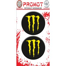 Rebon Moto Design Damla Logo Sticker Monster Kabartmalı 5X5CM 02