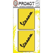 Rebon Moto Design Stıcker Seti Vespa 3D Damla Logo 2 Li 7