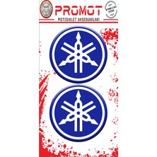 Rebon Moto Design Damla Logo Sticker Yamaha Logo Kabartmalı 5X5CM 02
