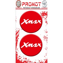 Rebon Moto Design Damla Logo Sticker Xmax Kabartmalı 5X5CM 02