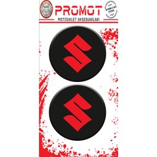 Rebon Moto Design Damla Logo Sticker Suzuki Motosiklet Kabartmalı 5X5CM 01