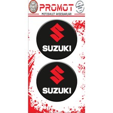 Rebon Moto Design Damla Logo Sticker Suzuki Motosiklet Kabartmalı 5X5CM 06