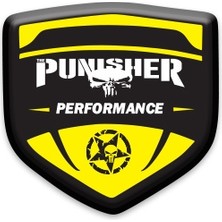 Rebon Moto Design Stıcker Seti Punısher 3D Damla 2 Li Oto Sticker Logo 04