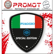 Rebon Moto Design Stıcker Seti Piaggio Uyumlu Sperlik 3D Damla Logo 1