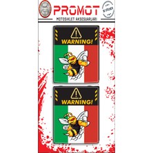 Rebon Moto Design Stıcker Seti Vespa 3D Damla Logo 2 Li 15