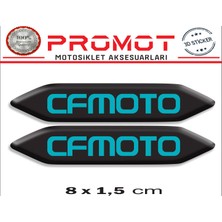Rebon Moto Design Damla Logo Cf Moto Kabartmalı 2'li Sticker 002