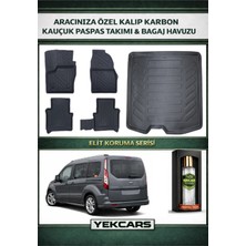 Yek Cars Ford Connect 2015 Model Karbonlu Kauçuk Paspas Seti ve Bagaj Havuzu
