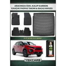 Yek Cars Peugeot Yeni Kasa  2008 1.2 Hybrid 2026 Model Karbonlu Kauçuk Paspas Seti ve Alt Bagaj Havuzu