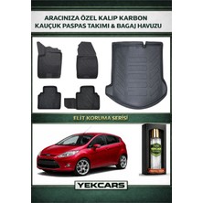 Yek Cars Ford Fiesta 2015 Model Karbonlu Kauçuk Paspas Seti ve Bagaj Havuzu