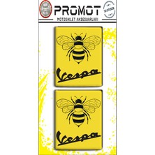 Rebon Moto Design Stıcker Seti Vespa 3D Damla Logo 2 Li 5