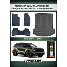 Yek Cars Kia Sportage Cool Elegance 2023 Model Karbonlu Kauçuk Paspas Seti ve Bagaj Havuzu
