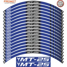 Rebon Moto Design Motosiklet Jant Şeridi Yamaha MT25 Uyumlu 4