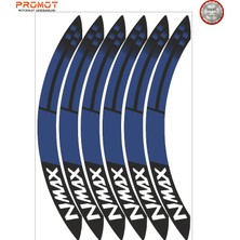Rebon Moto Design Motosiklet Jant Şeridi Yamaha Nmax Uyumlu 4