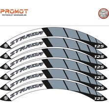 Rebon Moto Design Motosiklet Jant Şeridi Mondial Strada Uyumlu 2