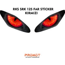 Rebon Moto Design Far Kaplama Rks Srk 125R Uyumlu Kırmızı