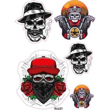 Rebon Moto Design Sticker Seti Trend Karışık Ekipman Kask Motorsiklet 06