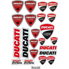 Rebon Moto Design Sticker Seti Sponsor Ducatı Cup Ekipman Kask Motorsiklet 01