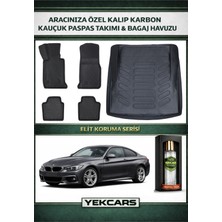 Yek Cars Bmw F32 2013 Model Karbonlu Kauçuk Paspas Seti ve Bagaj Havuzu