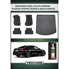 Yek Cars Audi A4 2016 Model Karbonlu Kauçuk Paspas Seti ve Bagaj Havuzu