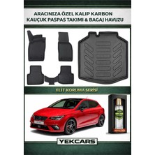 Yek Cars Seat Ibiza 2018 Model Karbonlu Kauçuk Paspas Seti ve Bagaj Havuzu