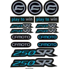 Rebon Moto Design Sticker Seti 250SR Cfmoto Motosiklet A4 Ebatı 05