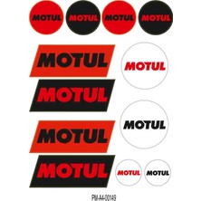 Rebon Moto Design Sticker Seti Sponsor Motul Karışık Tasarımlı Grenaj Kaplama 01