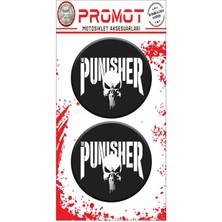 Rebon Moto Design Damla Logo Punısher 3D 2 Li Sticker 1