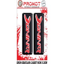 Rebon Moto Design Damla Logo Dominar Ön Maşa Kabartmalı 2'li Sticker 2