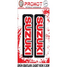 Rebon Moto Design Damla Logo Suzuki Ön Maşa Kabartmalı 2'li Sticker 003