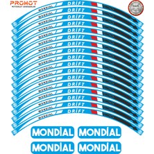 Rebon Moto Design Motosiklet Jant Şeridi Mondial Drift 8