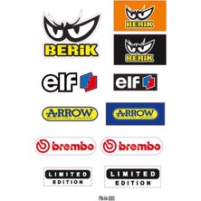 Rebon Moto Design Sticker Seti Brembo Lımıted Edıtıon Karışık Ekipman Kask Motorsiklet 01