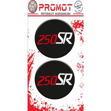 Rebon Moto Design Damla Logo Sticker Cf Moto 250 Sr Kabartmalı 5X5CM 03