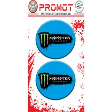 Rebon Moto Design Damla Logo Sticker Monster Kabartmalı 5X5CM 14
