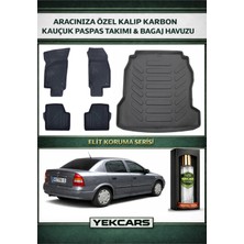 Yek Cars Opel Astra G 1999 Model Karbonlu Kauçuk Paspas Seti ve Bagaj Havuzu