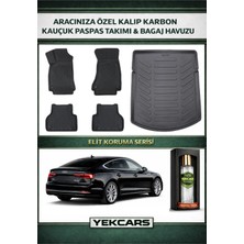 Yek Cars Audi A5 2020 Model Karbonlu Kauçuk Paspas Seti ve Bagaj Havuzu