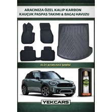 Yek Cars Mini Countryman F60 2018 Model Karbonlu Kauçuk Paspas Seti ve Bagaj Havuzu