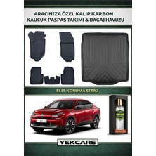 Yek Cars Citroen C4X 2023 Model Karbonlu Kauçuk Paspas Seti ve Bagaj Havuzu