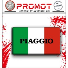 Rebon Moto Design Stıcker Seti Piaggio 3D Damla Logo Sticker 7X4CM 2