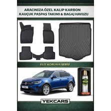 Yek Cars Volkswagen Taıgo 2024 Model Karbonlu Kauçuk Paspas Seti ve Alt Bagaj Havuzu