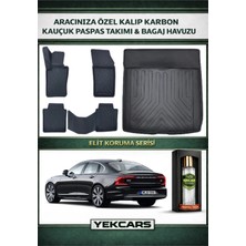 Yek Cars Volvo S90 2024 Model Karbonlu Kauçuk Paspas Seti ve Bagaj Havuzu