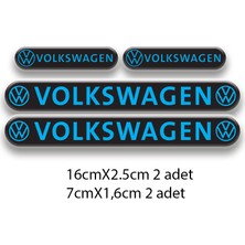Rebon Moto Design Otomobil Stıcker Seti Volkswagen 3D Damla 4'lü 1