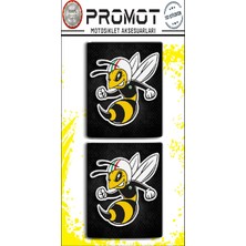 Rebon Moto Design Stıcker Seti Vespa 3D Damla Logo 2 Li 9